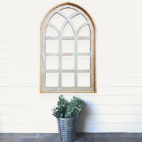 Farmhouse Wall Decor Window Arch - The Paradise Fields Large Wood Window Frame 2 Sizes 44" and 48" - Ranch Junkie Mercantile LLC 