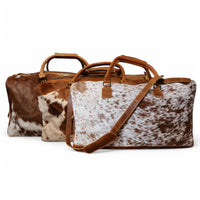 Genuine Cowhide Duffel Bag The Highlands Saddle Large Cowhide Duffel - Ranch Junkie Mercantile LLC 