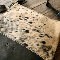 Sample Sale Highlands Genuine Cowhide Large Black Crossbody Bag Crossbody Purse #12 - Ranch Junkie Mercantile LLC 