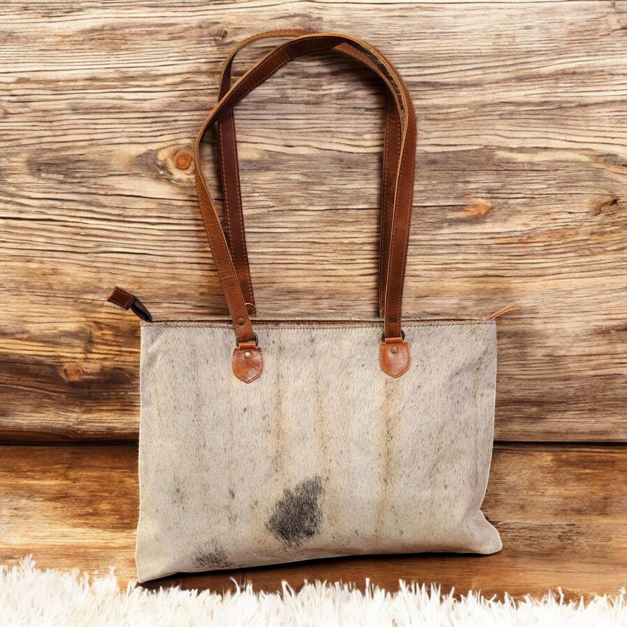 Sample Sale Highlands Genuine Cowhide Large Tote #16 - Ranch Junkie Mercantile LLC 