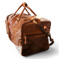 Sample Sale Highlands Saddle Large Genuine Cowhide Weekender Cowhide Duffel #1 - Ranch Junkie Mercantile LLC 