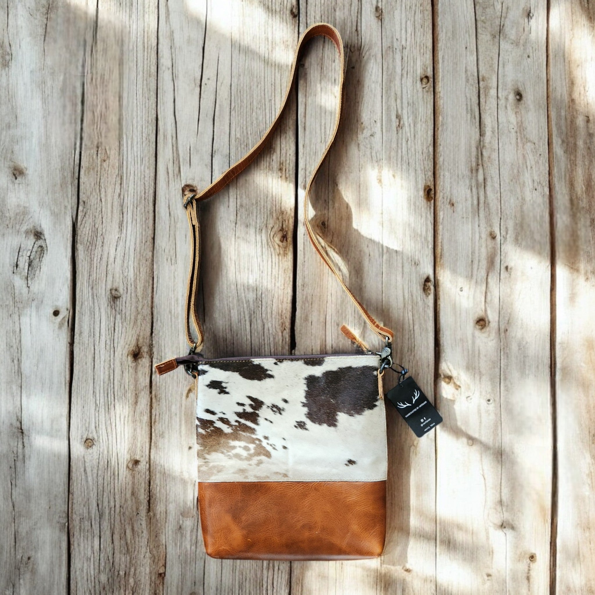 Sample Sale Highlands Genuine Cowhide Large Saddle Crossbody Bag Crossbody Purse #3 - Ranch Junkie Mercantile LLC 