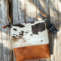 Sample Sale Highlands Genuine Cowhide Large Saddle Crossbody Bag Crossbody Purse #3 - Ranch Junkie Mercantile LLC 