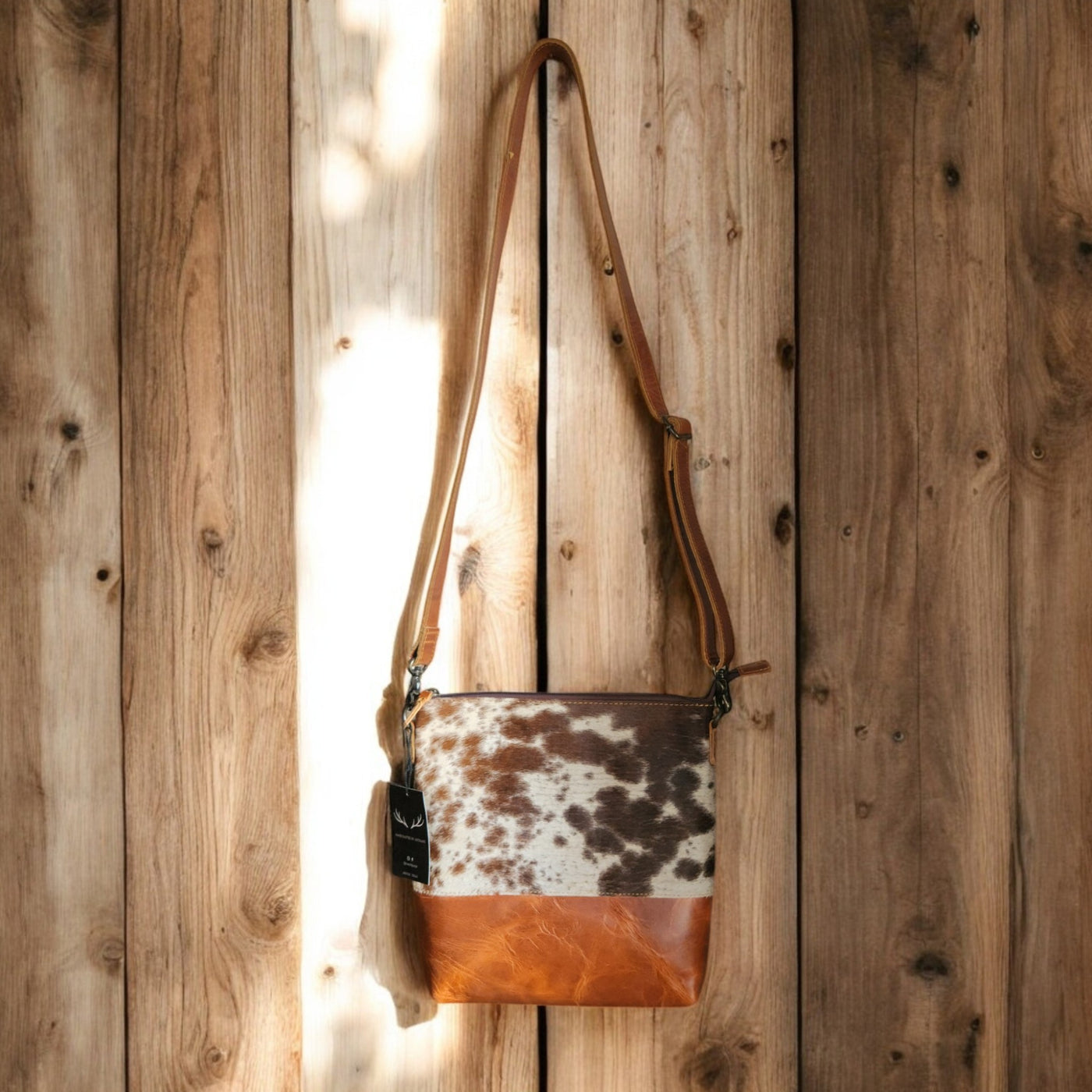 Sample Sale Highlands Genuine Cowhide Large Saddle Crossbody Bag Crossbody Purse #3 - Ranch Junkie Mercantile LLC 