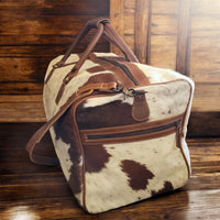 Sample Sale Highlands Saddle Large Genuine Cowhide Weekender Cowhide Duffel #4 - Ranch Junkie Mercantile LLC 