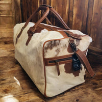 Sample Sale Highlands Saddle Large Genuine Cowhide Weekender Cowhide Duffel #4 - Ranch Junkie Mercantile LLC 