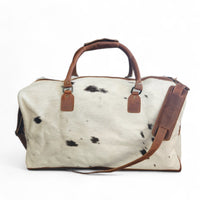 Sample Sale Highlands Black And White Large Genuine Cowhide Weekender Cowhide Duffel #5 - Ranch Junkie Mercantile LLC 