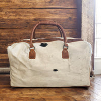 Sample Sale Highlands Black And White Large Genuine Cowhide Weekender Cowhide Duffel #5 - Ranch Junkie Mercantile LLC 