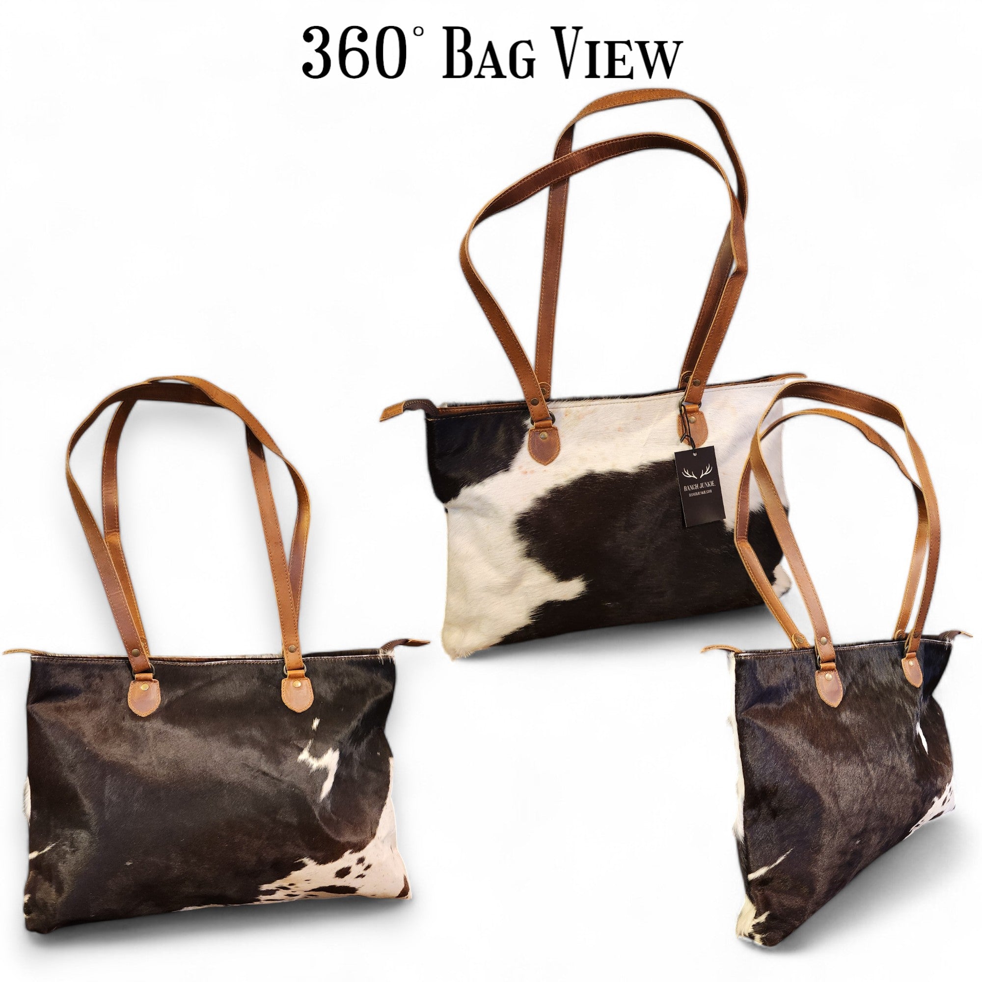 Sample Sale Highlands Genuine Cowhide Large Tote #5 - Ranch Junkie Mercantile LLC 