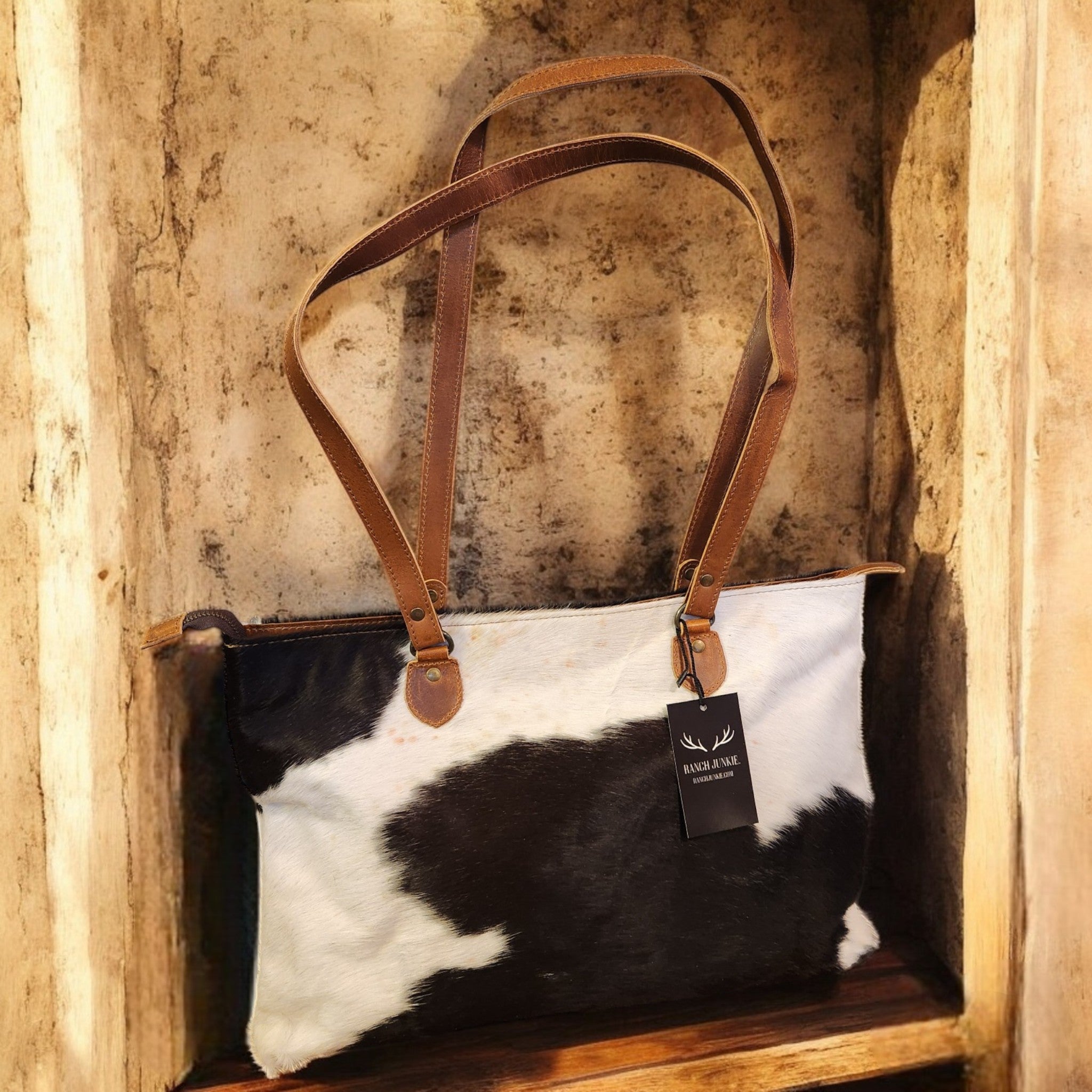 Sample Sale Highlands Genuine Cowhide Large Tote #5 - Ranch Junkie Mercantile LLC 