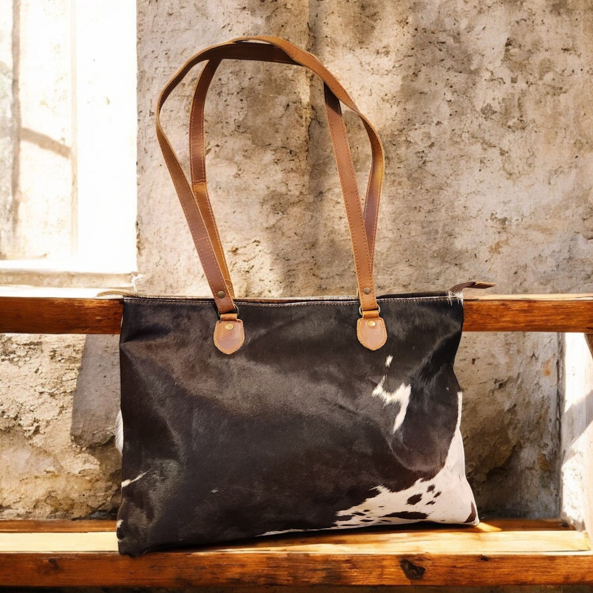 Sample Sale Highlands Genuine Cowhide Large Tote #5 - Ranch Junkie Mercantile LLC 