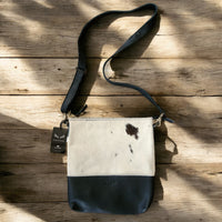 Sample Sale Highlands Genuine Cowhide Large Black Crossbody Bag Crossbody Purse #6 - Ranch Junkie Mercantile LLC 