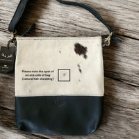 Sample Sale Highlands Genuine Cowhide Large Black Crossbody Bag Crossbody Purse #6 - Ranch Junkie Mercantile LLC 