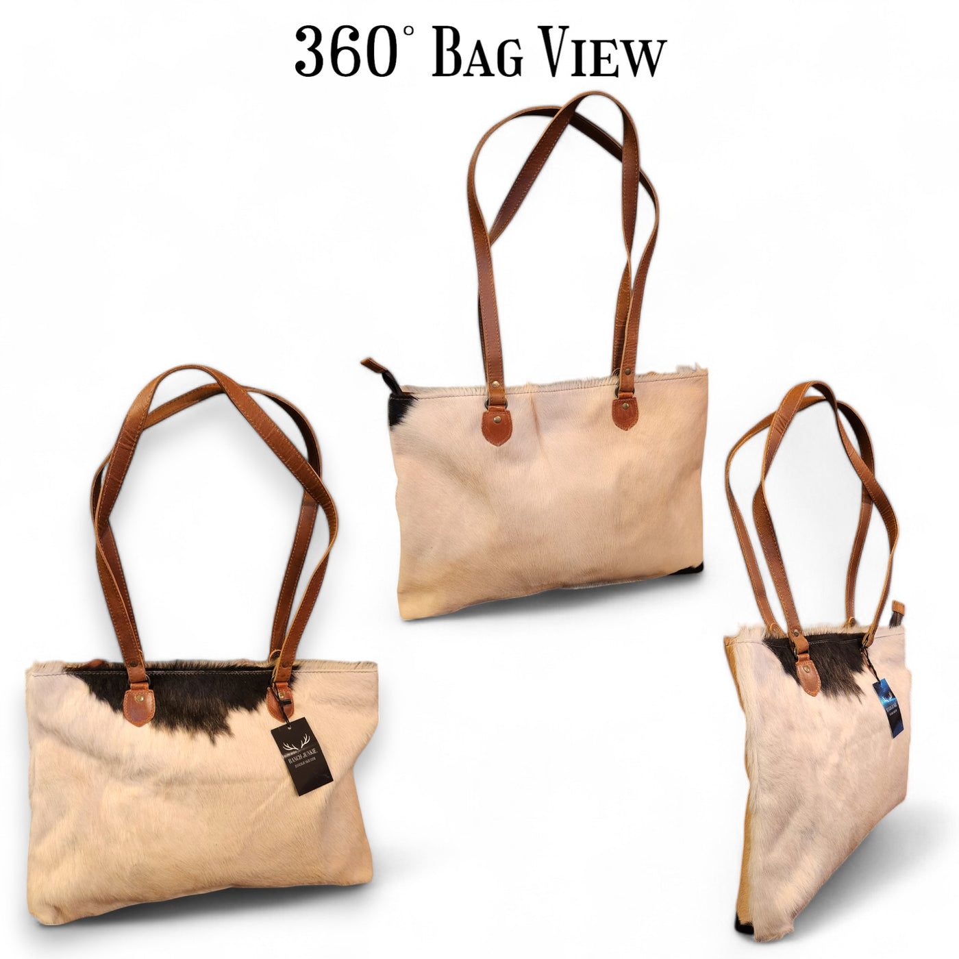 Sample Sale Highlands Genuine Cowhide Large Tote #6 - Ranch Junkie Mercantile LLC 