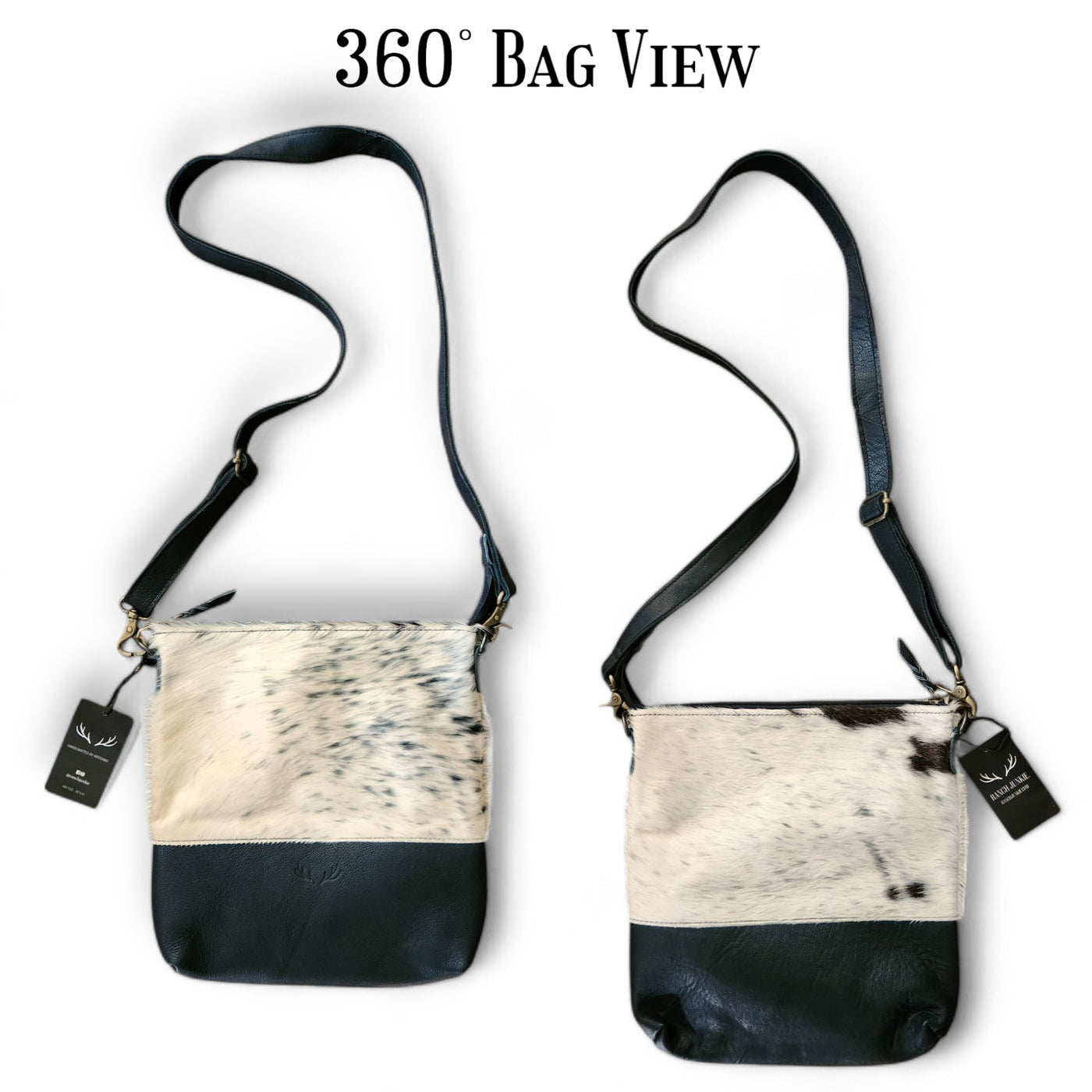 Sample Sale Highlands Genuine Cowhide Large Black Crossbody Bag Crossbody Purse #7 - Ranch Junkie Mercantile LLC 