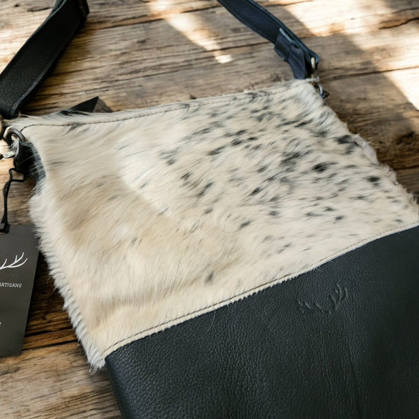 Sample Sale Highlands Genuine Cowhide Large Black Crossbody Bag Crossbody Purse #7 - Ranch Junkie Mercantile LLC 