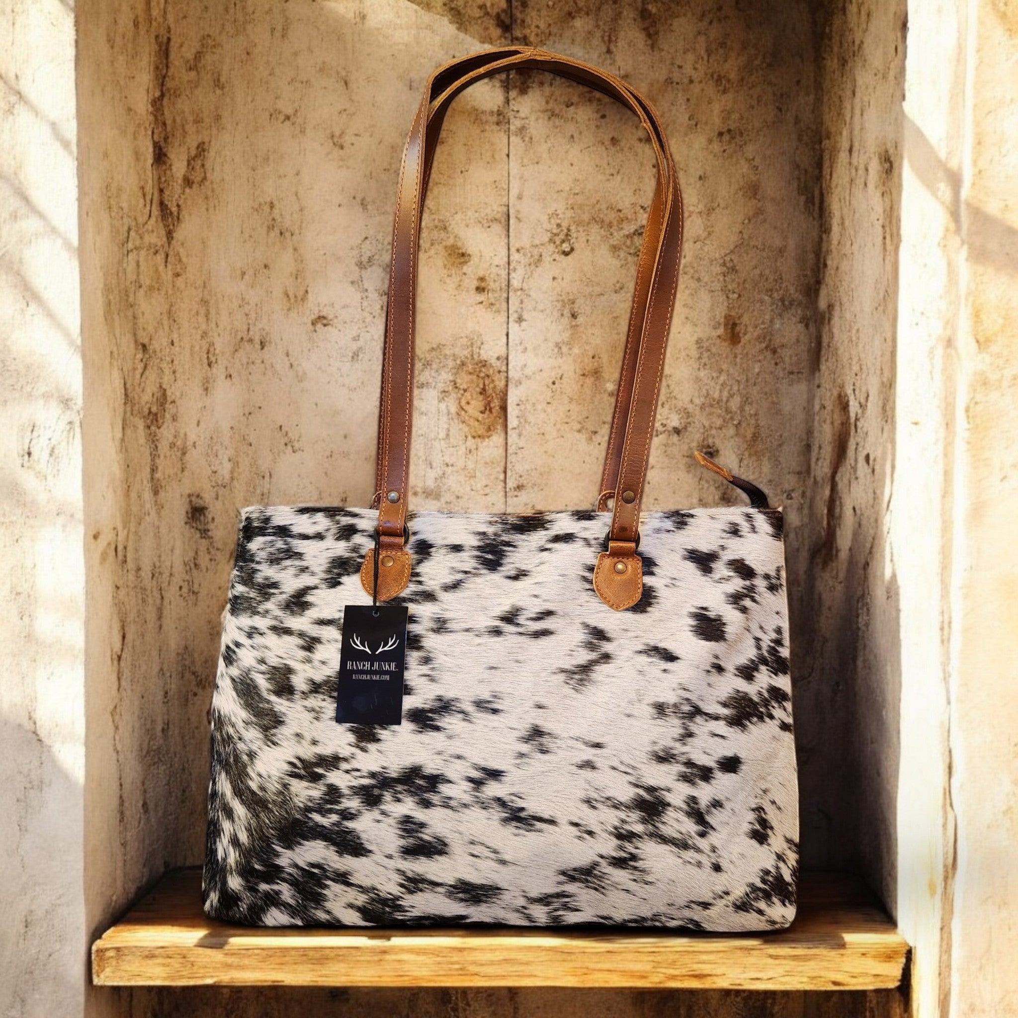 Sample Sale Highlands Genuine Cowhide Large Tote #7 - Ranch Junkie Mercantile LLC 