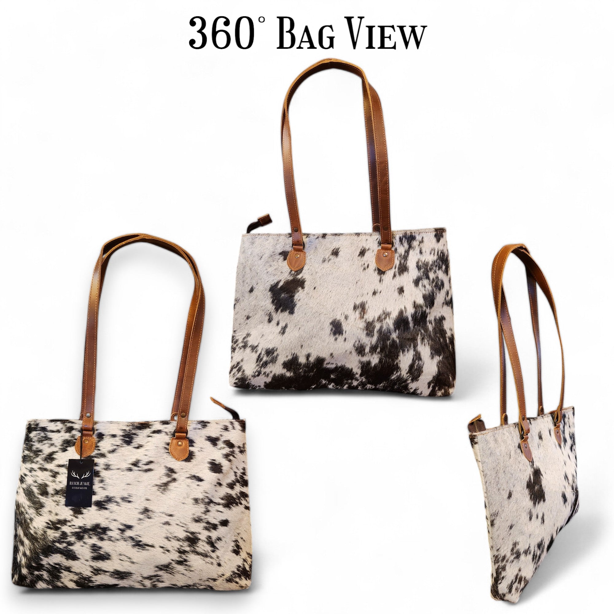 Sample Sale Highlands Genuine Cowhide Large Tote #7 - Ranch Junkie Mercantile LLC 