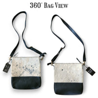 Sample Sale Highlands Genuine Cowhide Large Black Crossbody Bag Crossbody Purse #9 - Ranch Junkie Mercantile LLC 