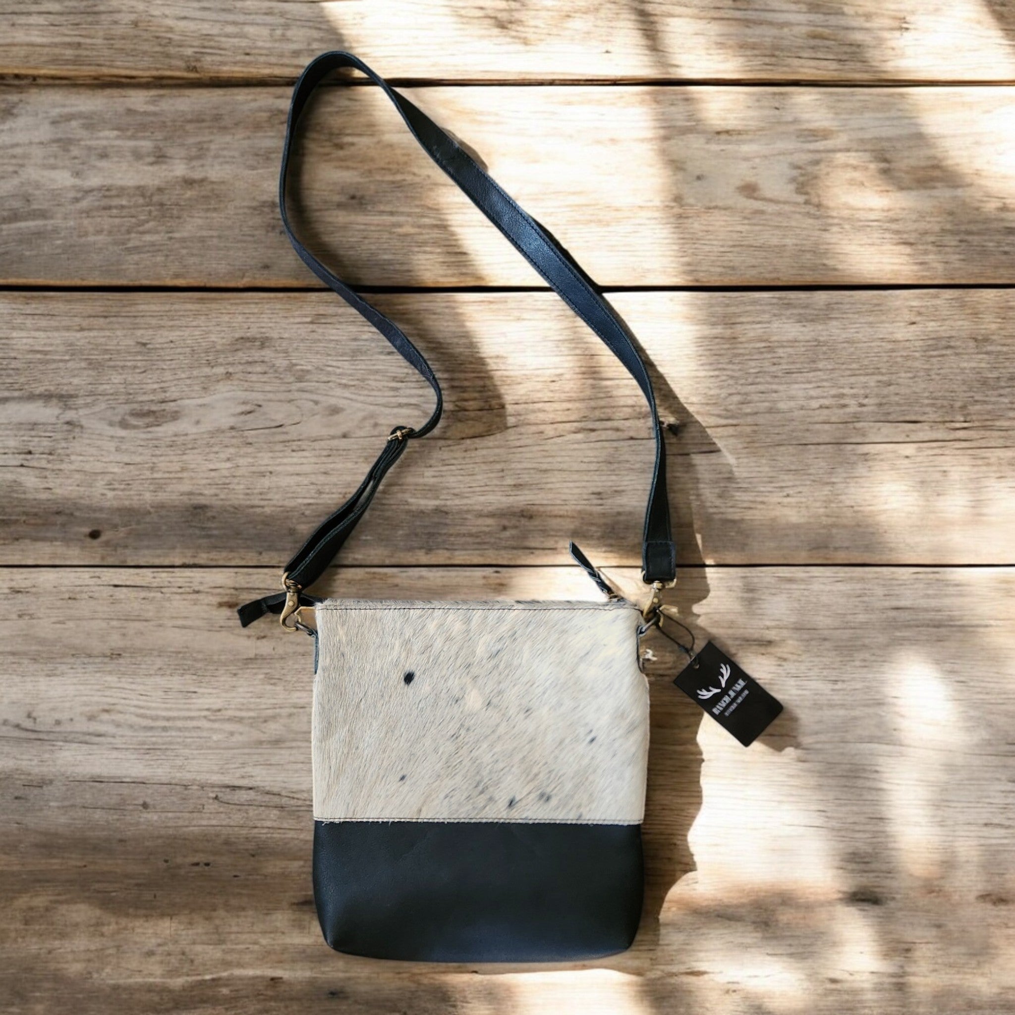 Sample Sale Highlands Genuine Cowhide Large Black Crossbody Bag Crossbody Purse #9 - Ranch Junkie Mercantile LLC 