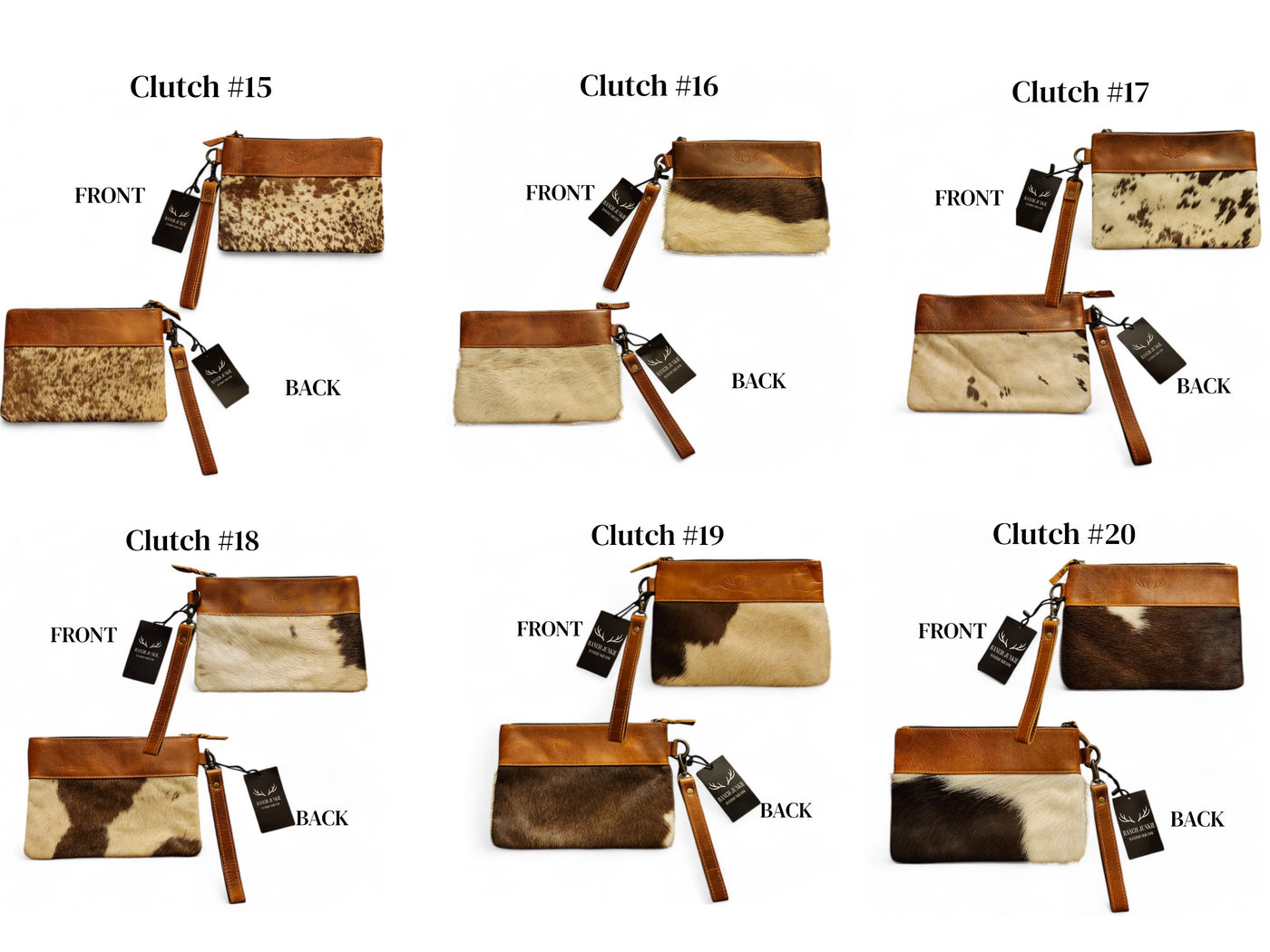 Sample Sale Highlands Genuine Cowhide Wristlet Clutch Bag - Ranch Junkie Mercantile LLC 