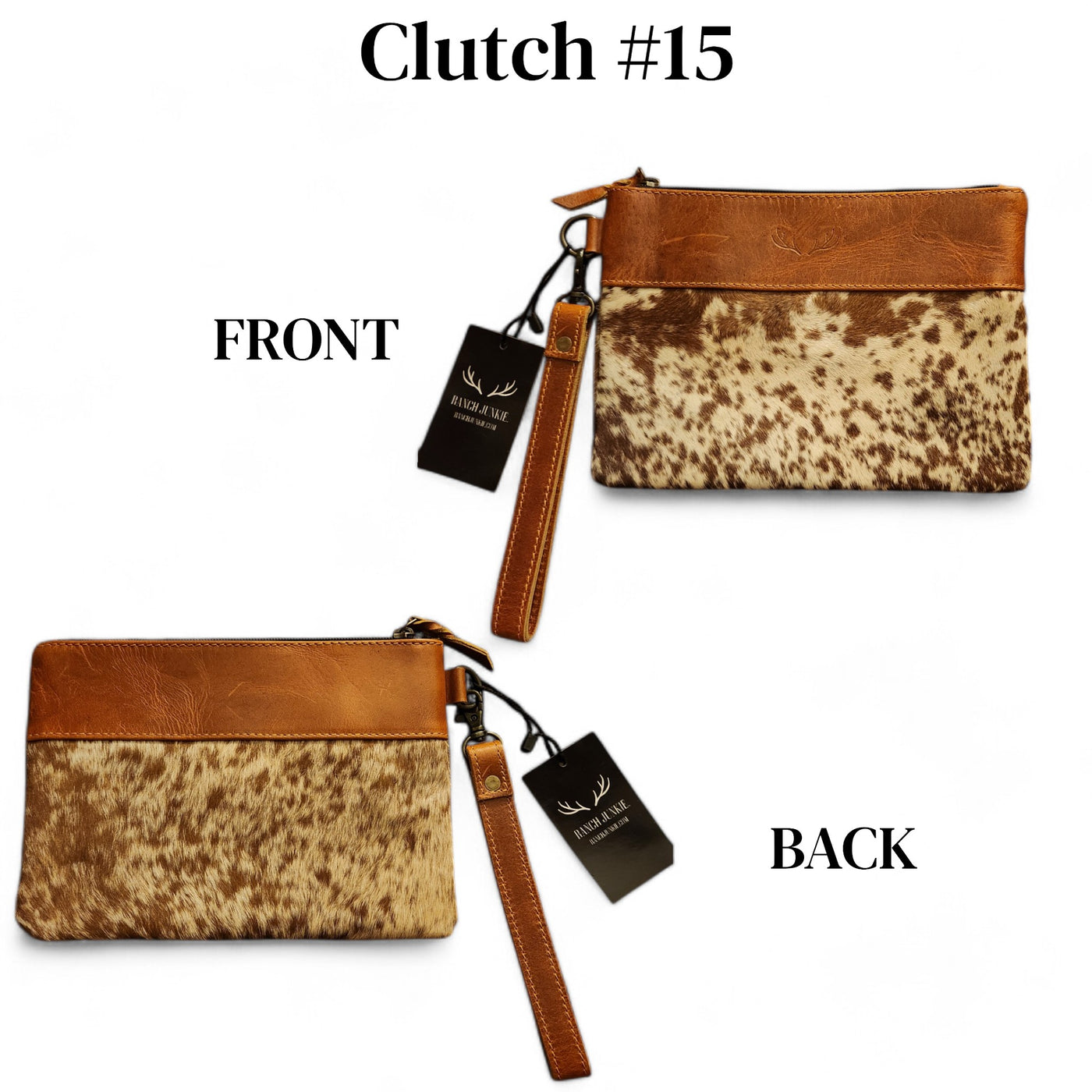 Sample Sale Highlands Genuine Cowhide Wristlet Clutch Bag - Ranch Junkie Mercantile LLC 