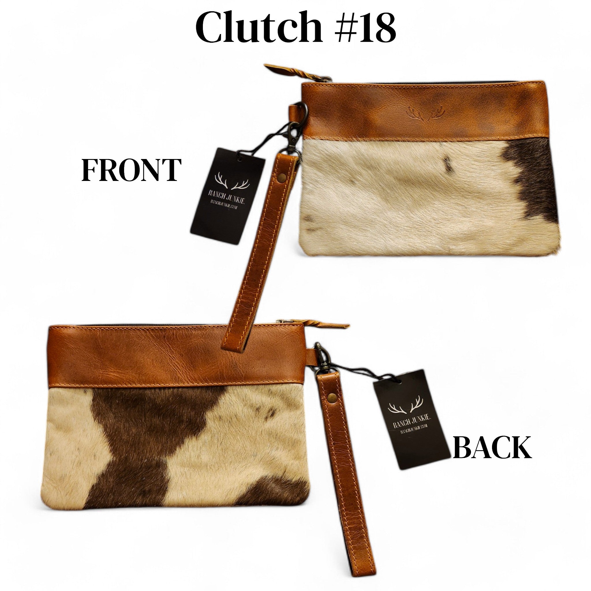 Sample Sale Highlands Genuine Cowhide Wristlet Clutch Bag - Ranch Junkie Mercantile LLC 