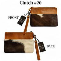 Sample Sale Highlands Genuine Cowhide Wristlet Clutch Bag - Ranch Junkie Mercantile LLC 