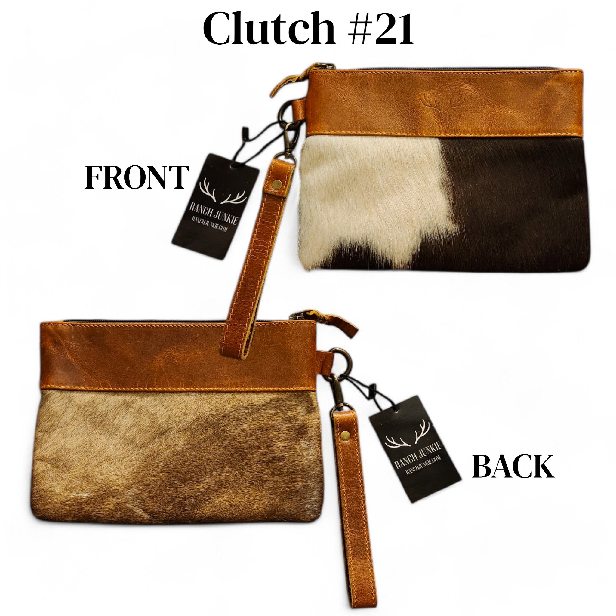 Sample Sale Highlands Genuine Cowhide Wristlet Clutch Bag - Ranch Junkie Mercantile LLC 