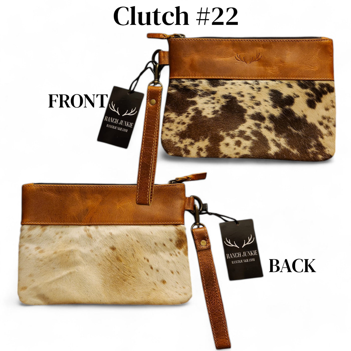 Sample Sale Highlands Genuine Cowhide Wristlet Clutch Bag - Ranch Junkie Mercantile LLC 