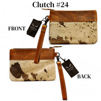 Sample Sale Highlands Genuine Cowhide Wristlet Clutch Bag - Ranch Junkie Mercantile LLC 