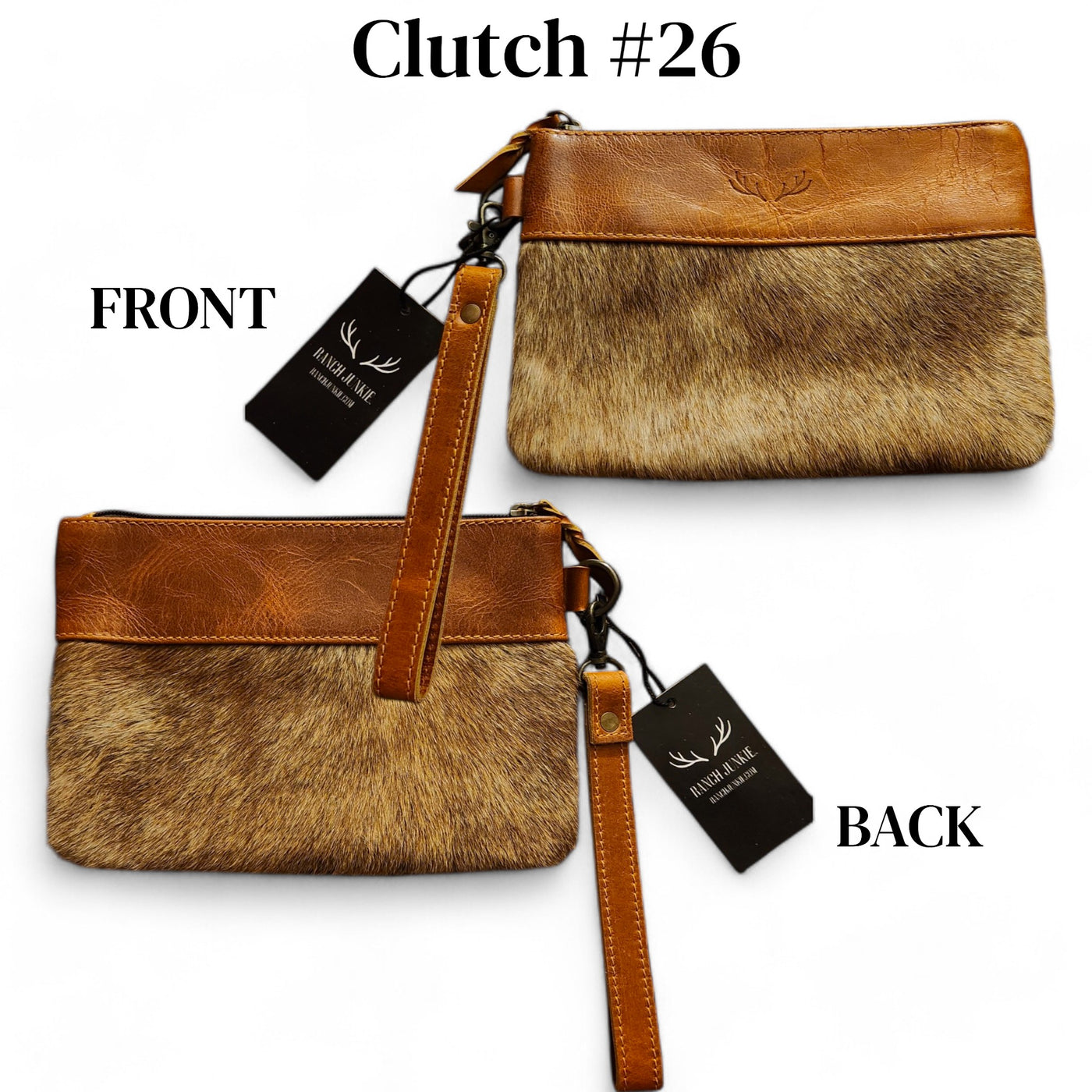 Sample Sale Highlands Genuine Cowhide Wristlet Clutch Bag - Ranch Junkie Mercantile LLC 