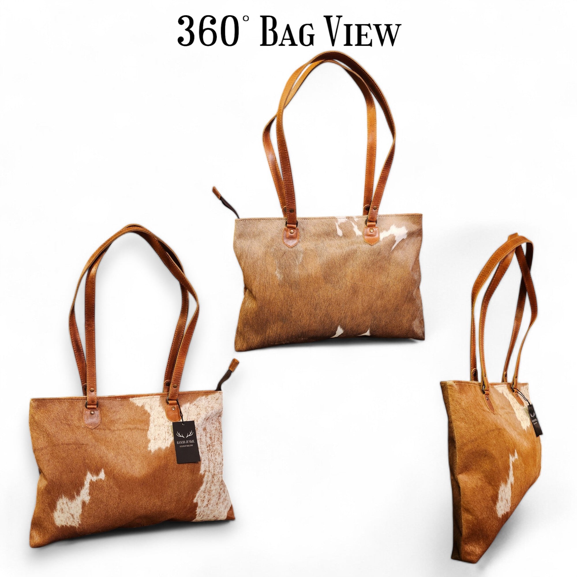 Sample Sale Highlands Genuine Cowhide Large Tote #2 - Ranch Junkie Mercantile LLC 