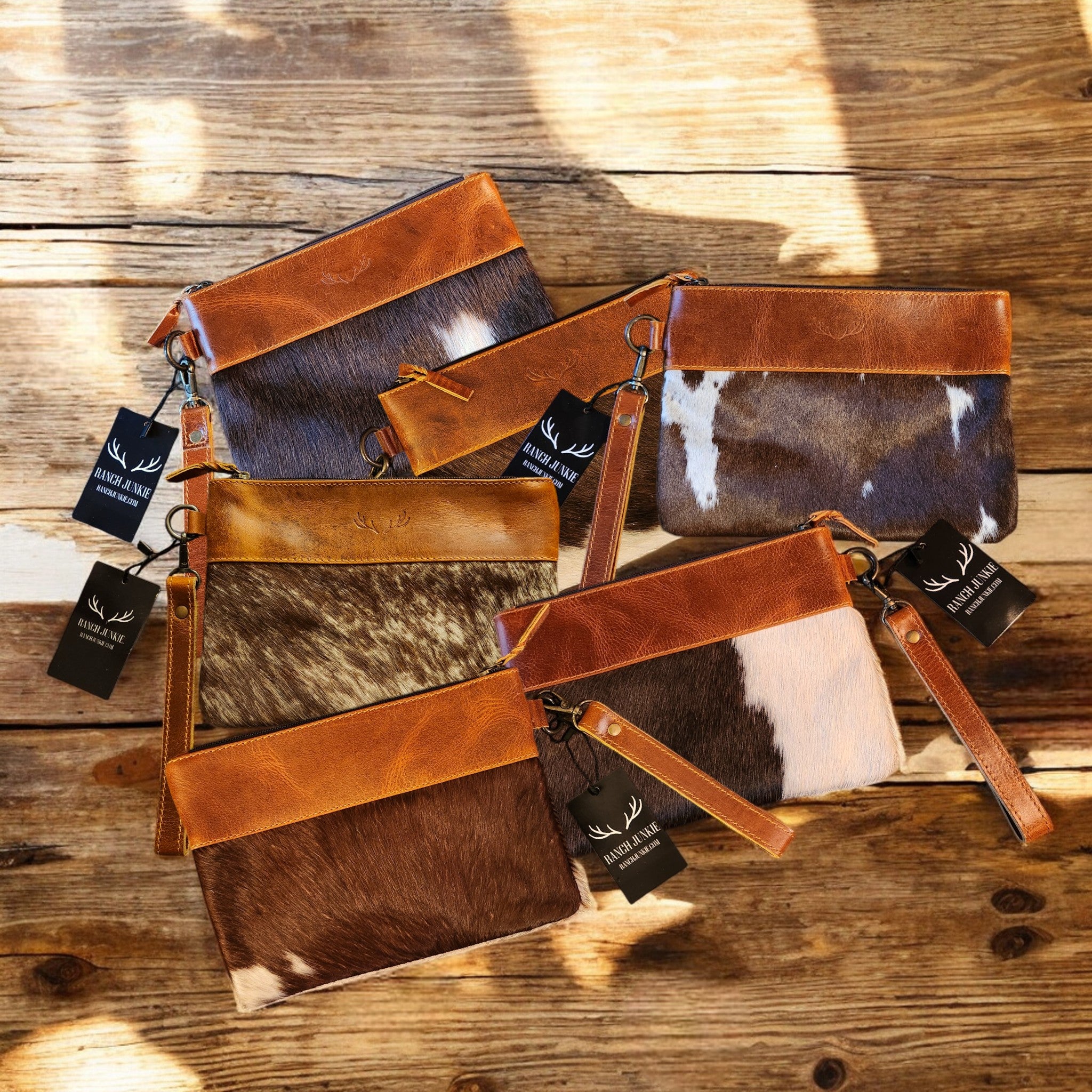 Sample Sale Highlands Genuine Cowhide Wristlet Clutch Bag - Ranch Junkie Mercantile LLC 