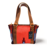 Bundle Deal-Sedona Southwestern Duffel Handwoven Wool And Leather Weekender + Sedona Handwoven Wool Western Tote Purse - Ranch Junkie Mercantile LLC 