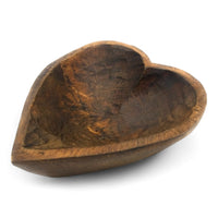 Wood Heart Bowl- Three Sizes- Wood Dough Bowl - Ranch Junkie Mercantile LLC 