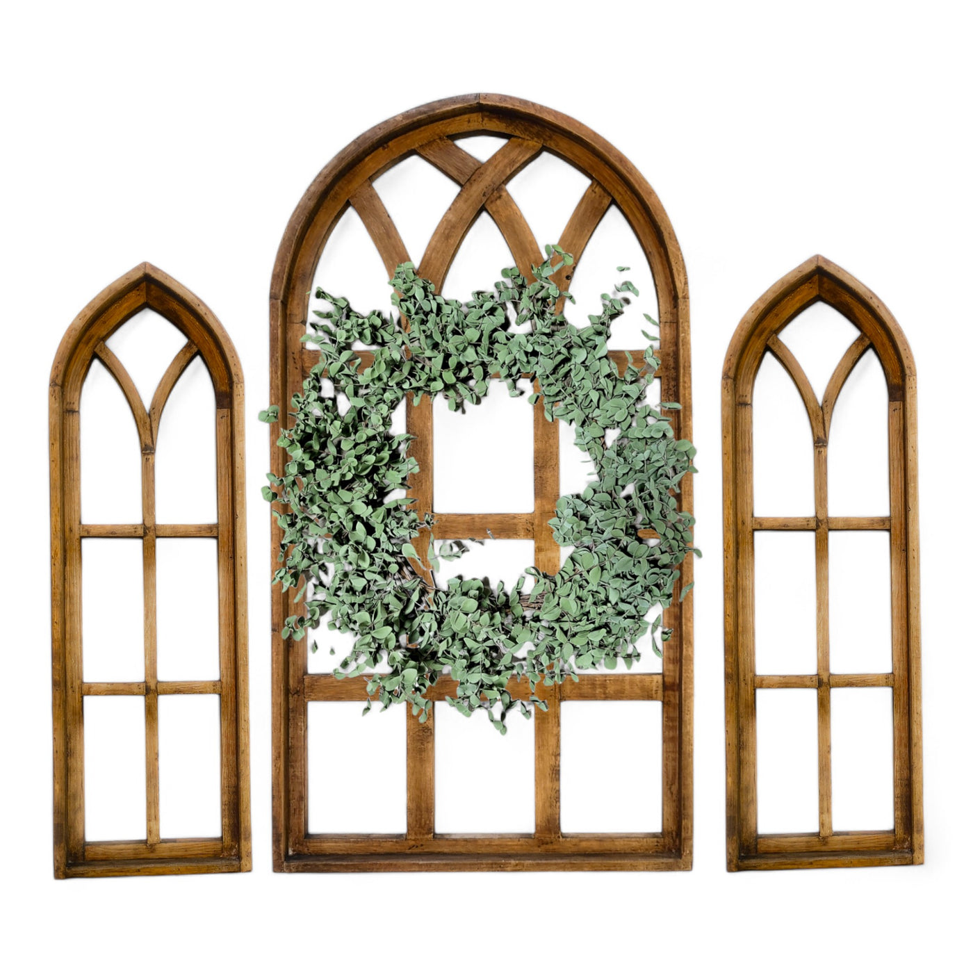 Set of 3 Farmhouse Wood Large Sunset Grove Window Collection- The Sunset Grove Collection + Wreath Option - Ranch Junkie Mercantile LLC 