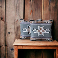 20 X 20 Handwoven Wool Southwestern Pillows - Western Pillow Covers - Ranch Junkie Mercantile LLC 