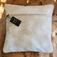 18x18 Toasted Marshmallow Palomino Genuine Cowhide Pillow Covers Double Sided Highlands Cowhide Pillow - Ranch Junkie Mercantile LLC 