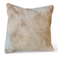 18x18 Toasted Marshmallow Palomino Genuine Cowhide Pillow Covers Double Sided Highlands Cowhide Pillow - Ranch Junkie Mercantile LLC 