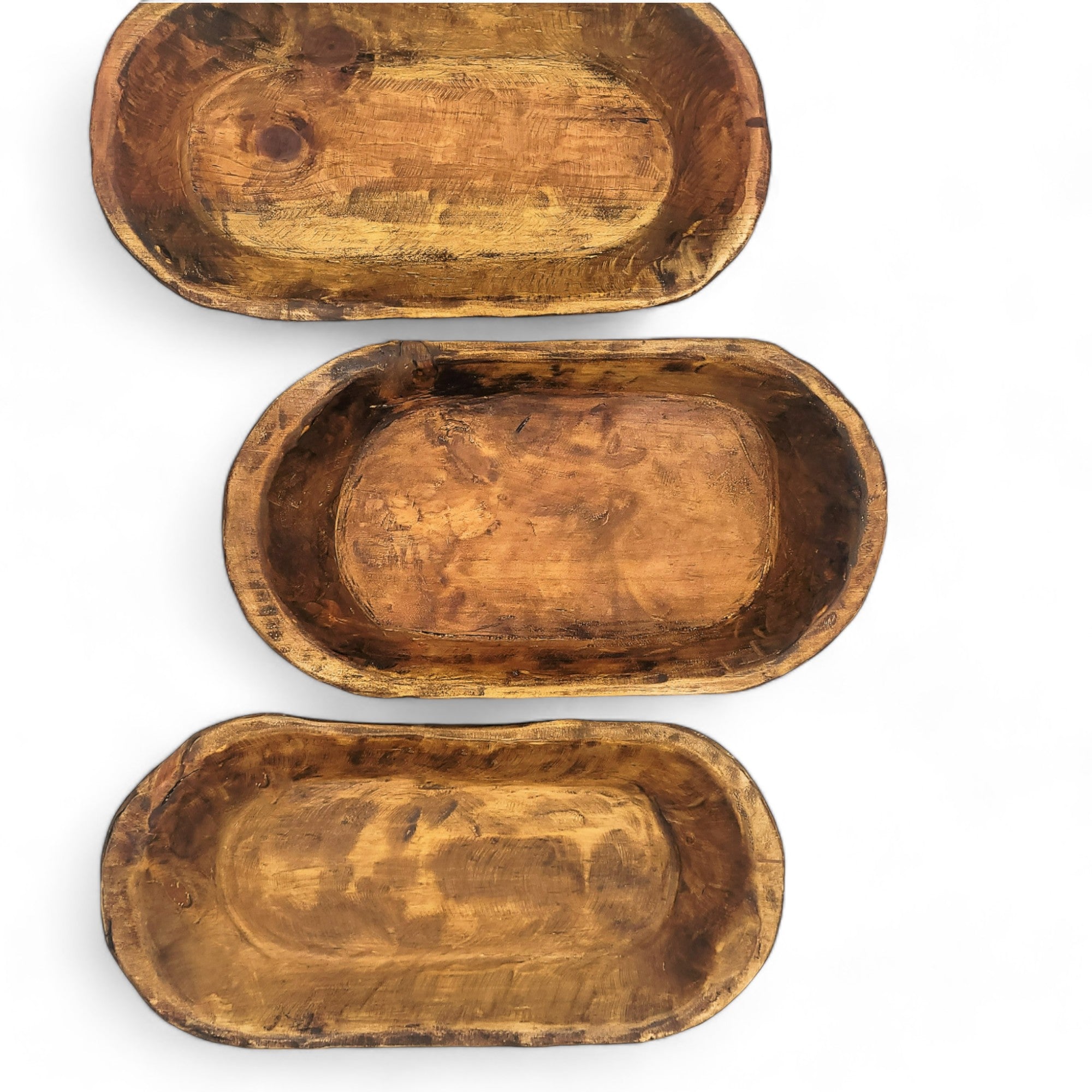 19"-22" Long Decorative Wood Dough Bowl - The Weston Dough Bowl - Ranch Junkie Mercantile LLC 