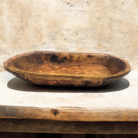 19"-22" Long Decorative Wood Dough Bowl - The Weston Dough Bowl - Ranch Junkie Mercantile LLC 