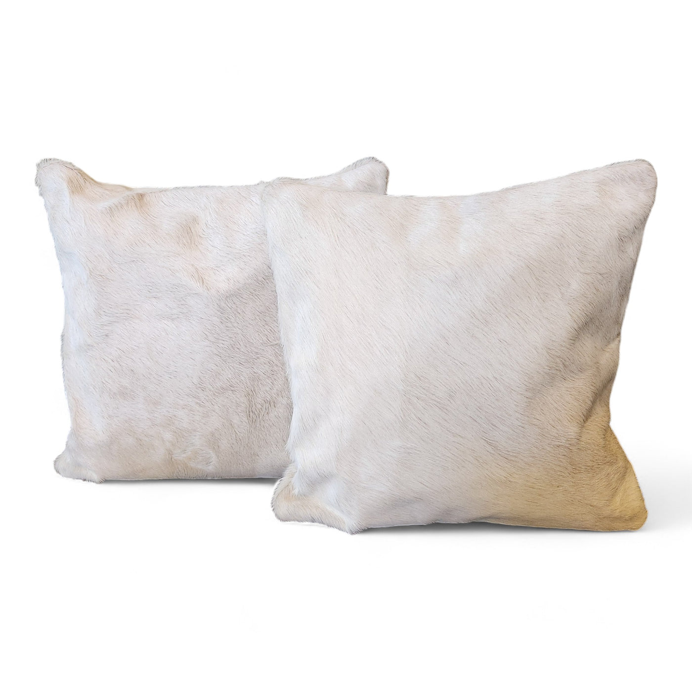 18x18 Toasted Marshmallow Palomino Genuine Cowhide Pillow Covers Double Sided Highlands Cowhide Pillow - Ranch Junkie Mercantile LLC 