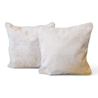 18x18 Toasted Marshmallow Palomino Genuine Cowhide Pillow Covers Double Sided Highlands Cowhide Pillow - Ranch Junkie Mercantile LLC 