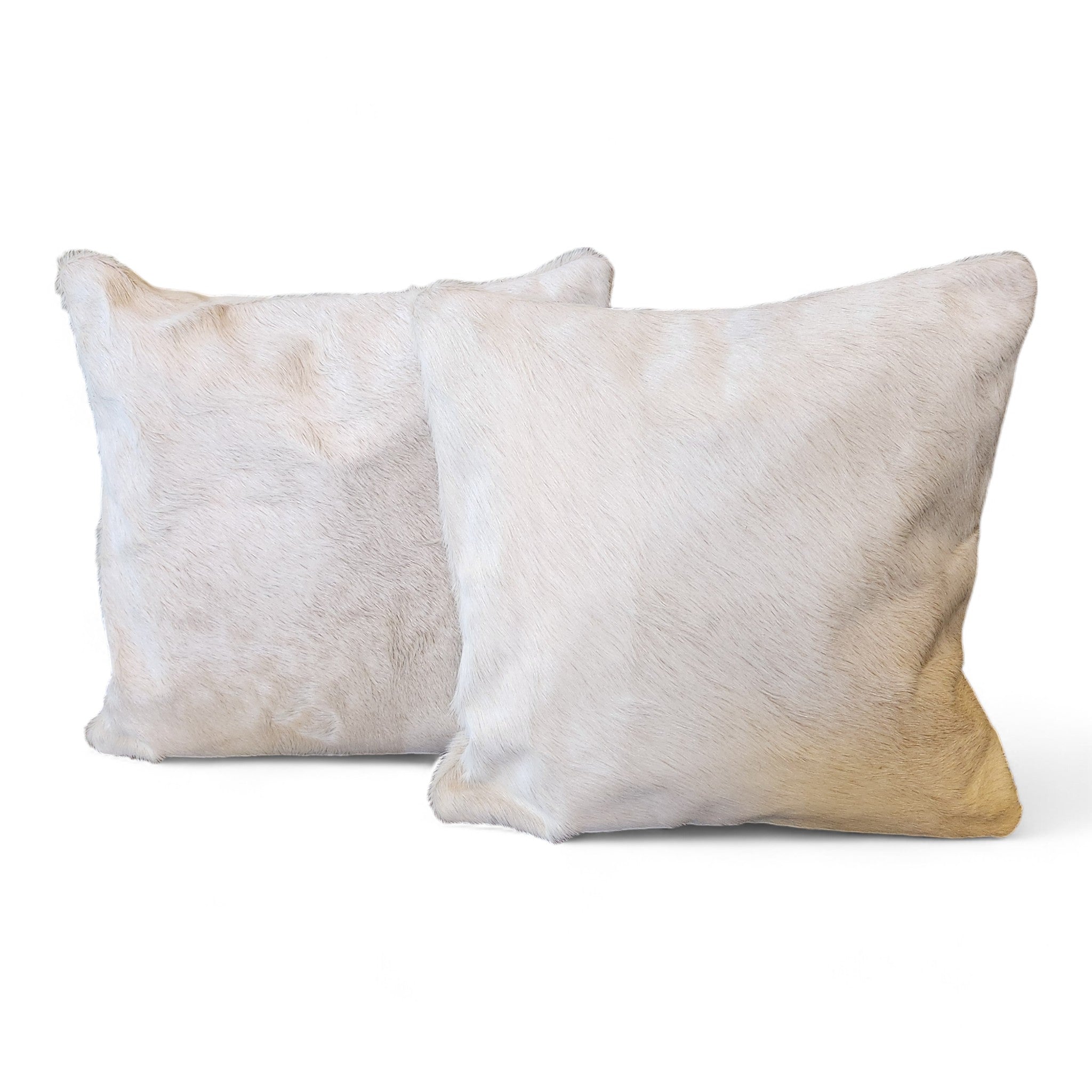 18x18 Toasted Marshmallow Palomino Genuine Cowhide Pillow Covers Double Sided Highlands Cowhide Pillow - Ranch Junkie Mercantile LLC 