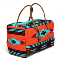 Bundle Deal Sedona Boho Aztec Large Weekender Southwestern Duffel Bag +Sedona Large Handwoven Wool Saddle Blanket Tote - Ranch Junkie Mercantile LLC 