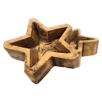 Mini Wood Star Dough Bowl - Wood Star Bowl - Ranch Junkie Mercantile LLC