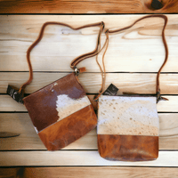 Bundle Deal Highlands Cowhide Crossbody Purse + Cowhide Credit Card Wallet - Ranch Junkie Mercantile LLC 