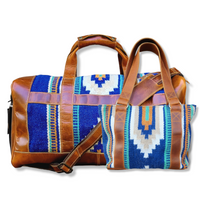 Bundle Deal-Dakota Southwestern Handwoven Wool Leather Weekender + Dakota Handwoven Wool Tote Purse - Ranch Junkie Mercantile LLC 