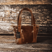 Bundle Deal Highlands Large Genuine Cowhide Weekender Duffel Saddle Bag+ Tote Purse Saddle - Ranch Junkie Mercantile LLC 